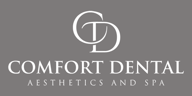 Logo for a dental practice called Comfort Dental Aesthetics and Spa